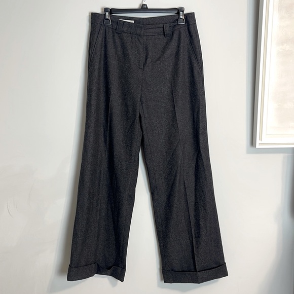 Rene Lezard high rise wide leg grey Wool blend trousers - Picture 1 of 7